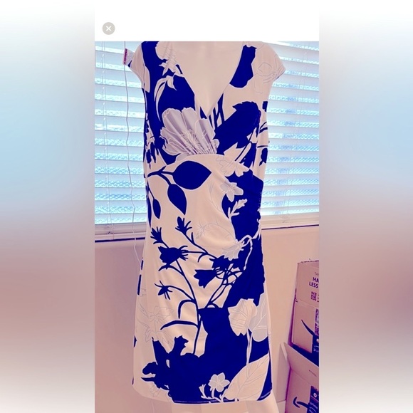 Ralph Lauren Floral Navy and White Dress - Picture 1 of 4